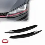 Headlight Eyebrows / Trims set for VW Golf MK7 (13-19), glossy black