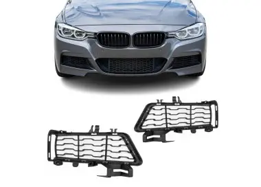 Apatinės Grotelės be Priešrūkinių, komplektas skirtas BMW F30 / F31 su M-Pack bamperiu