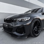M340-style Front bumper Fog light delete Grille set for BMW G20 / G21 (18-22), glossy black