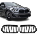 Performance Priekinės Grotelės, komplektas skirtas BMW X2 F39 (17-23), juodos blizgios