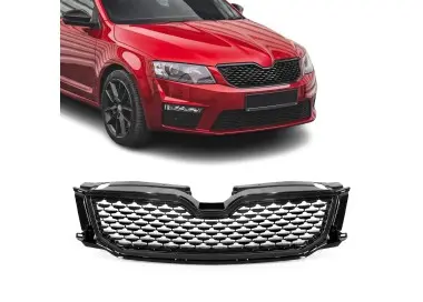 WR Priekinės Grotelės skirtos Skoda Octavia MK3 (13-16) pre-facelift, juodos blizgios