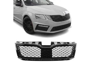 WR Priekinės Grotelės skirtos Skoda Octavia MK3 (17-20) facelift, juodos blizgios