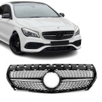 Diamond Priekinės Grotelės skirtos Mercedes-Benz CLA C117 (13-19), juodos + chromuotos