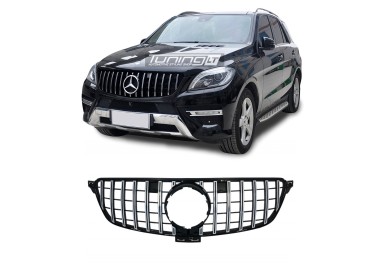 Front grille for Mercedes-Benz GLE W166 (15-19), black + chrome 