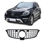 Front grille for Mercedes-Benz GLE W166 (15-19), black + chrome 