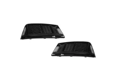 RS išvaizdos Priešrūkinių Grotelės / Dangteliai, komplektas skirtas Audi A4 B9 (15-19) standartinei versijai, be distroniko