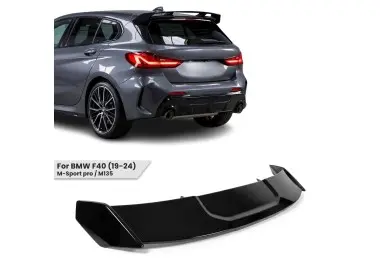 Performance galinio dangčio Spoileris skirtas BMW F40 (M-Sport Pro / M135), juodas blizgus