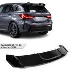 Performance galinio dangčio Spoileris skirtas BMW F40 (M-Sport Pro / M135), juodas blizgus