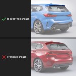 Performance galinio dangčio Spoileris skirtas BMW F40 (M-Sport Pro / M135), juodas blizgus