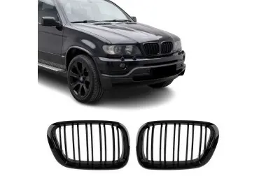 Performance Priekinės Grotelės, komplektas tinkantis BMW X5 E53 pre-facelift (99-03), juodos blizgios