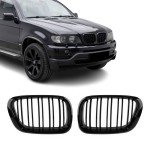 Performance kidney Grille set for BMW X5 E53 pre-facelift (99-03), glossy black