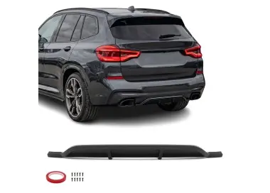 MX Galinio Bamperio Difuzorius skirtas BMW X3 G01 PRE-LCI (18-21) su M-Pack, juodas blizgus