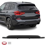 MX Galinio Bamperio Difuzorius skirtas BMW X3 G01 PRE-LCI (18-21) su M-Pack, juodas blizgus