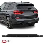 MX Galinio Bamperio Difuzorius skirtas BMW X3 G01 PRE-LCI (18-21) su M-Pack, juodas blizgus