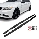 F-PERFORMANCE Poslenksčiai / Slenksčių apdailos, komplektas skirtas BMW E90 / E91 (05-11), juodi blizgūs