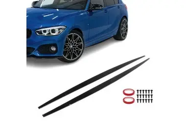 Performance Poslenksčiai / Slenksčių Apdailos, komplektas skirtas BMW F20 / F21 (11-19), juodi blizgūs