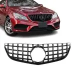 Panamericana GT išvaizdos Priekinės Grotelės skirtos Mercedes C207 / A207 facelift (13-17), juodos blizgios