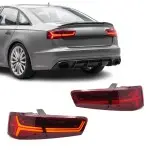 Full LED Galiniai Žibintai, komplektas skirtas Audi A6 C7 sedan (11-14) pre-facelift