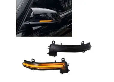LED veidrodžių posūkiai, komplektas skirtas BMW F20 / F21 (11-19), dinaminiai juodi