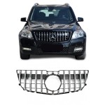 Front grille for Mercedes-Benz GLK X204 (12-15), black + chrome 