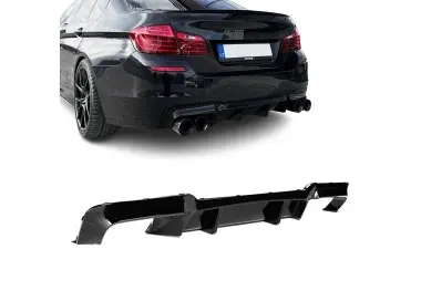 M5 Performance galinis Difuzorius skirtas BMW F10 / F11 su M-Pack bamperiu, juodas blizgus