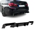 M5 Performance galinis Difuzorius skirtas BMW F10 / F11 su M-Pack bamperiu, juodas blizgus