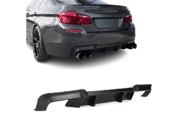 M5 Performance galinis Difuzorius skirtas BMW F10 / F11 su M-Pack bamperiu, juodas matinis