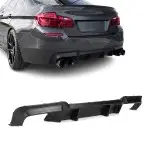 M5 Performance galinis Difuzorius skirtas BMW F10 / F11 su M-Pack bamperiu, juodas matinis
