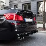 M5 Performance galinis Difuzorius skirtas BMW F10 / F11 su M-Pack bamperiu, juodas blizgus