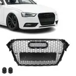 RS išvaizdos Priekinės Grotelės skirtos Audi A4 / S4 B8.5 (12-15), juodos blizgios
