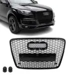RS išvaizdos Priekinės Grotelės skirtos Audi Q7 4L (06-15), juodos blizgios