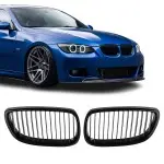 Priekinės Grotelės, komplektas skirtas BMW E92 / E93 (06-10), juodos blizgios
