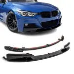 Performance priekinis Pažeminimas skirtas BMW F30 / F31, juodas blizgus, V2 - SUSTIPRINTA VERSIJA