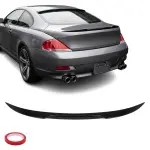 M4-style Spoileris ant Bagažinės dangčio skirtas BMW E63 Coupe (03-07) PRELCI, juodas blizgus
