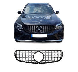 Front grille for Mercedes-Benz GLC X253 (15-), black + chrome 