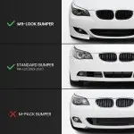 Priešrūkiniai žibintai, komplektas skirtas BMW E60 / E61 standartiniam ir M5 išvaizdos bamperiui, tamsinti