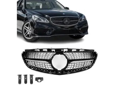 Diamond Priekinės Grotelės skirtos Mercedes W212 / S212 facelift (13-16), juodos + chromuotos