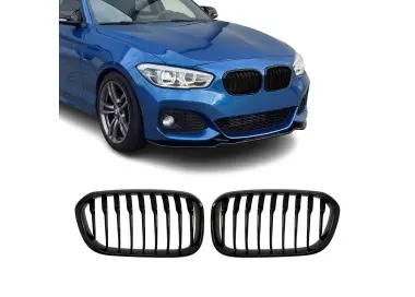 Priekinės Grotelės, komplektas skirtas BMW F20 / F21 (15-19) LCI, juodos blizgios