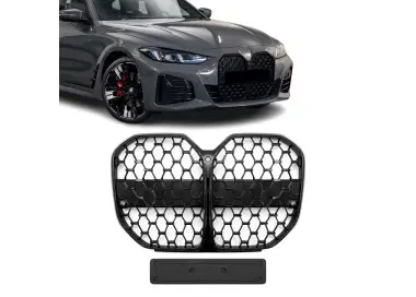 Priekinės Grotelės skirtos BMW G26 Gran Coupe be distroniko, juodos blizgios