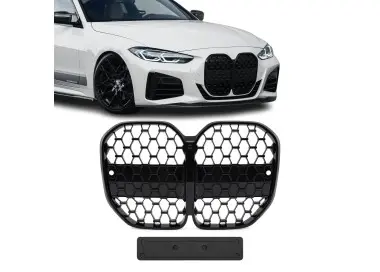 Priekinės Grotelės skirtos BMW G22 / G23 be distroniko, juodos blizgios