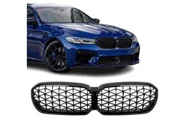 Diamond Priekinės Grotelės skirtos BMW G30 / G31 / F90 LCI (20-23), juodos blizgios