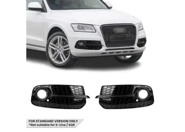 RS išvaizdos Priešrūkinių Grotelės, komplektas skirtas Audi Q5 8R facelift (12-17) standartinei versijai, juodos
