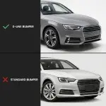 Priešrūkinių Grotelės / Dangteliai, komplektas skirtas Audi A4 B9 (15-19) S-Line, be distroniko, blizgios + chromuotos