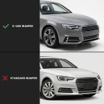 Priešrūkinių Grotelės / Dangteliai, komplektas skirtas Audi A4 B9 (15-19) S-Line, be distroniko, juodos + chromuotos