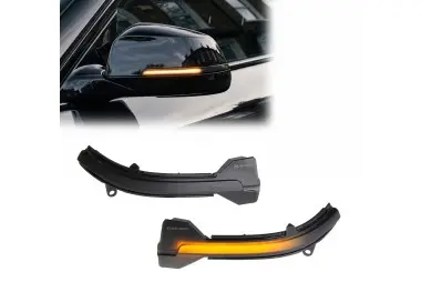 LED Dinaminiai Posūkiai į Veidrodėlius, komplektas skirtas BMW F06 / F12 / F13 LCI (15-17), tamsinti