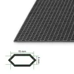 Universalios Grotelės Bamperiams, V2, ABS plastikas, 120x40 cm