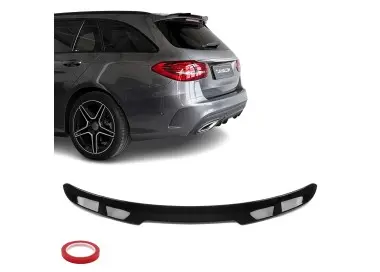 MX Spoileris ant Bagažinės skirtas Mercedes S205 (W205) universalui, juodas blizgus