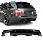 WR Galinio Bamperio Difuzorius skirtas BMW E60 / E61 su M-Pack, juodas blizgus