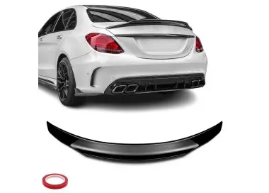 PSM style Spoileris ant Bagažinės skirtas Mercedes W205 (14-21) sedan, juodas blizgus