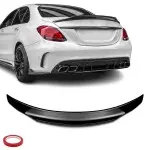 PSM style Spoileris ant Bagažinės skirtas Mercedes W205 (14-21) sedan, juodas blizgus
